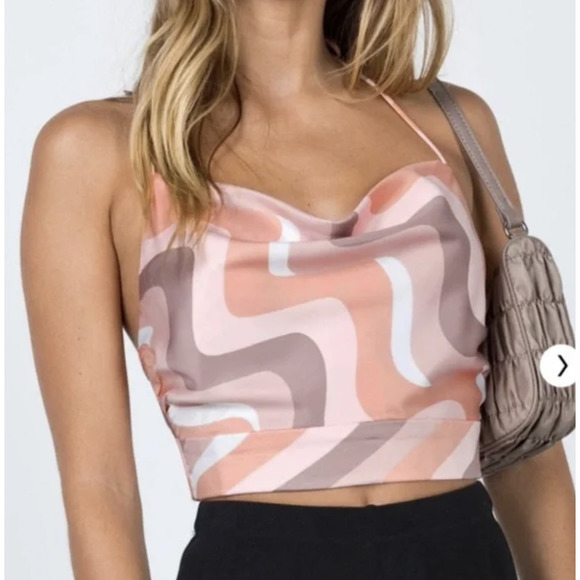 NWT Princess Polly Shae Halter top Purple Swirl Size 4 - Picture 7 of 7